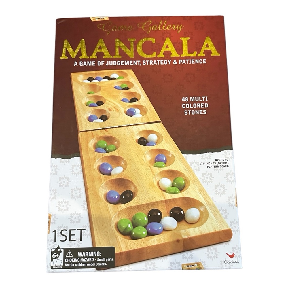 Games Gallery Mancala with Multi-Colored stones a game of judgement & strategy
